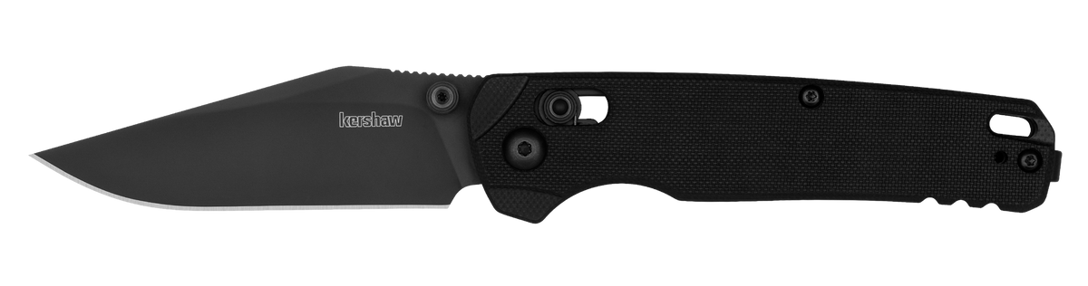 Kershaw Bel Air 3.05" Folding Clip Point Plain CPM MagnaCut Black PVD - Black G10 Handle
