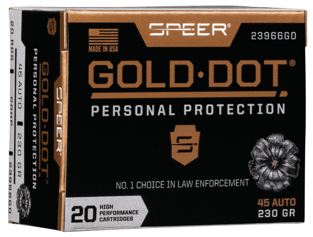 Speer Ammo Gold Dot Personal Protection 45 ACP 230gr Hollow Point - Box or Case