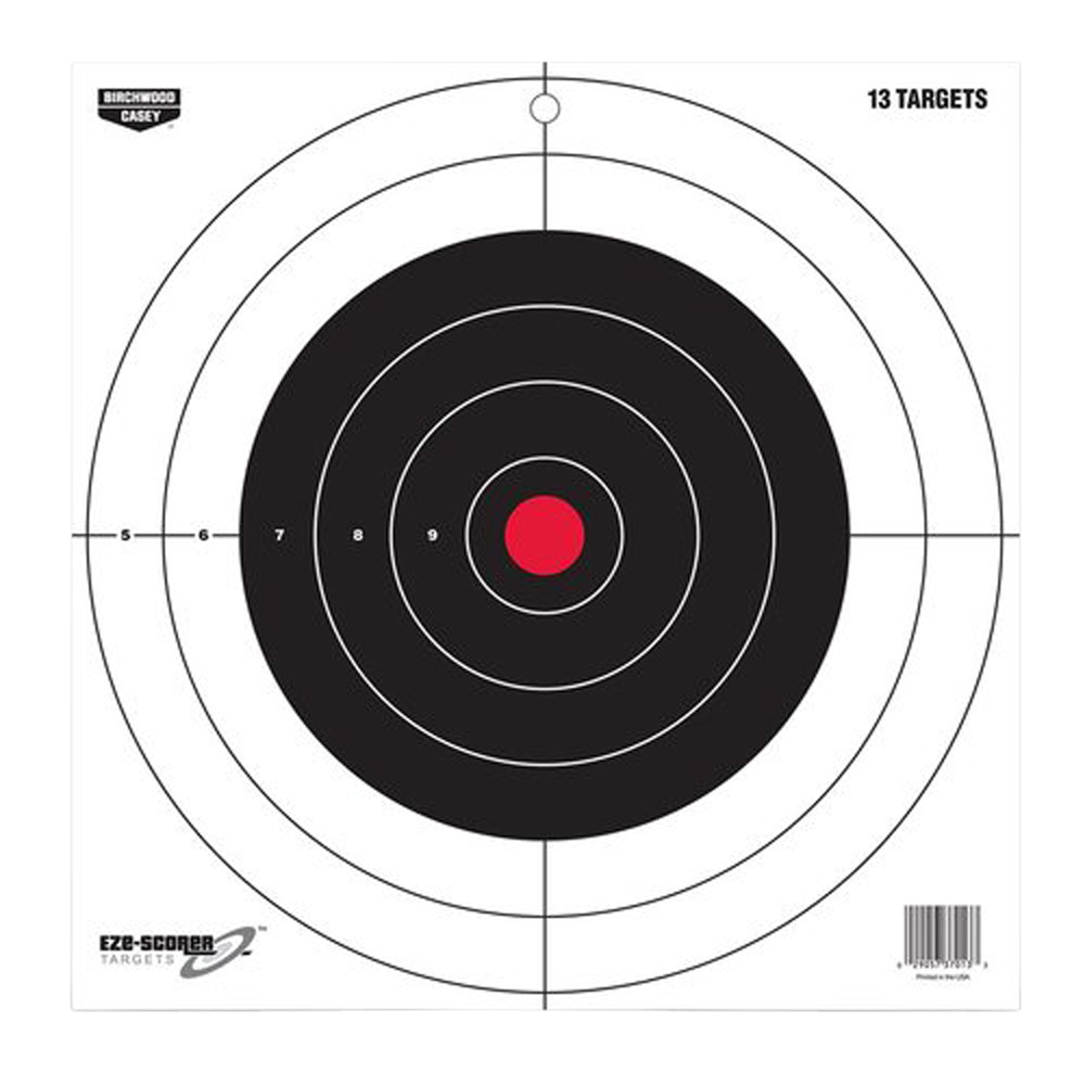Birchwood Casey EZE-Scorer 12" Bullseye Paper Hanging Target Black/Red 13 Pk