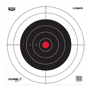 Birchwood Casey EZE-Scorer 12" Bullseye Paper Hanging Target Black/Red 13 Pk