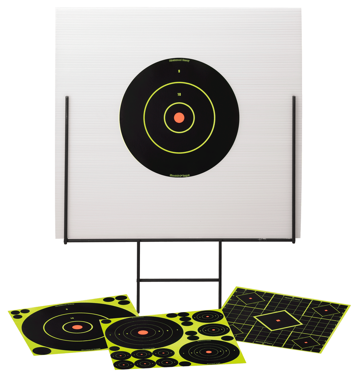 Birchwood Casey 46101 Shoot-N-C Portable Range Kit 18" x 18" Self-Adhesive Bullseye Target w/Steel Frame