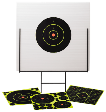 Birchwood Casey 46101 Shoot-N-C Portable Range Kit 18" x 18" Self-Adhesive Bullseye Target w/Steel Frame
