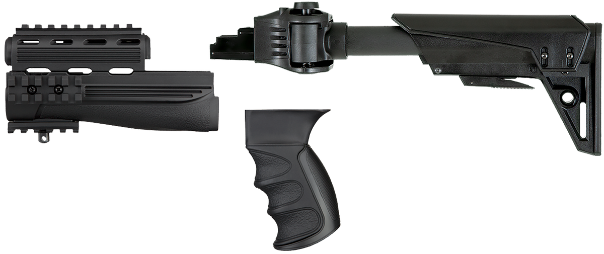 Advanced Technology Strike Force GEN2 AK-47 6-Position Side-Folding Stock Package - Black