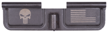 Spikes SED7005 Ejection Port Door Punisher and Flag AR-15 Black Phosphate Steel