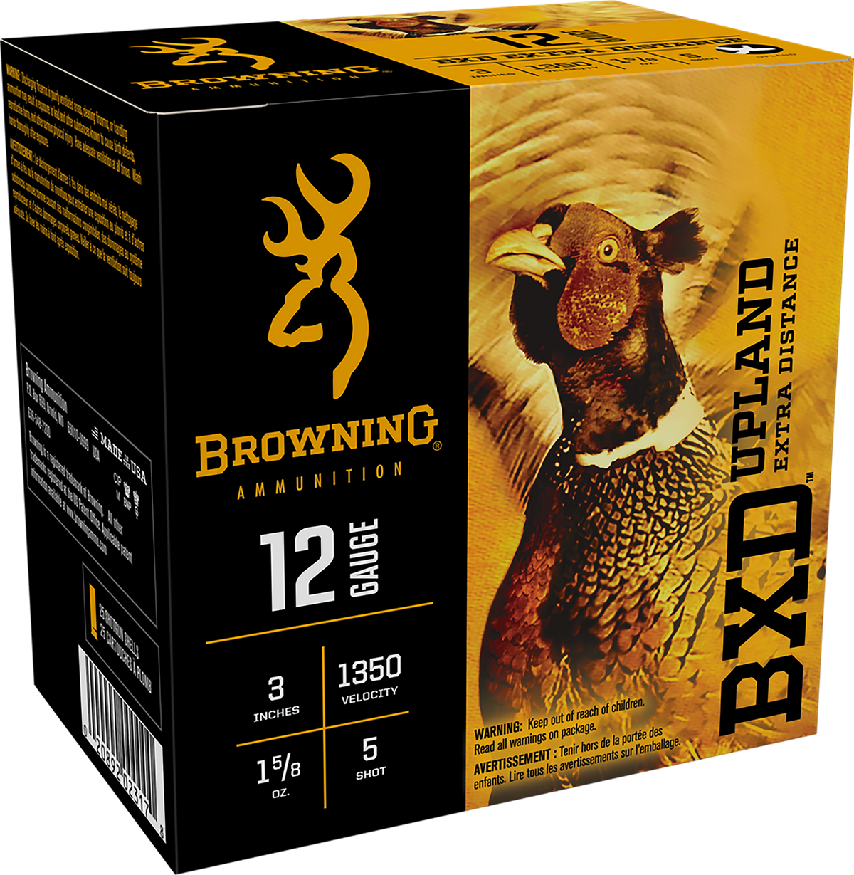 Browning BXD Upland 12 Gauge 3" 1-5/8 oz #5 Shot 25 Rd Box - Box or Case
