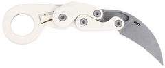 Columbia River CRKT 4041S Provoke 2.47" Folding Karambit Plain Stonewashed AUS-8A SS Blade Gray Grivory Handle