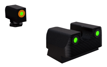 Rival Arms RA1A231G Tritium Night Sights for Glock 17/19 Green Tritium Orange Outline Front / Black Outline Rear