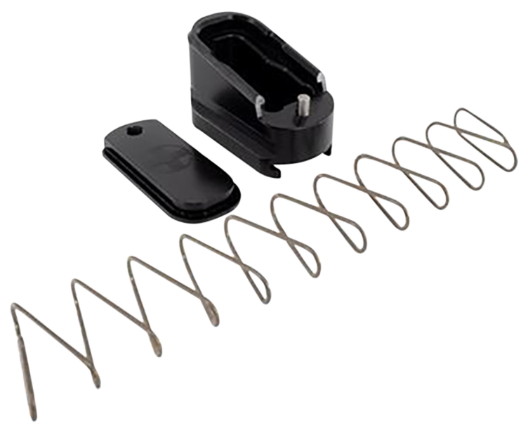 Shield Arms Glock 43 +2 Magazine Extension 2rd - Black Anodized Aluminum