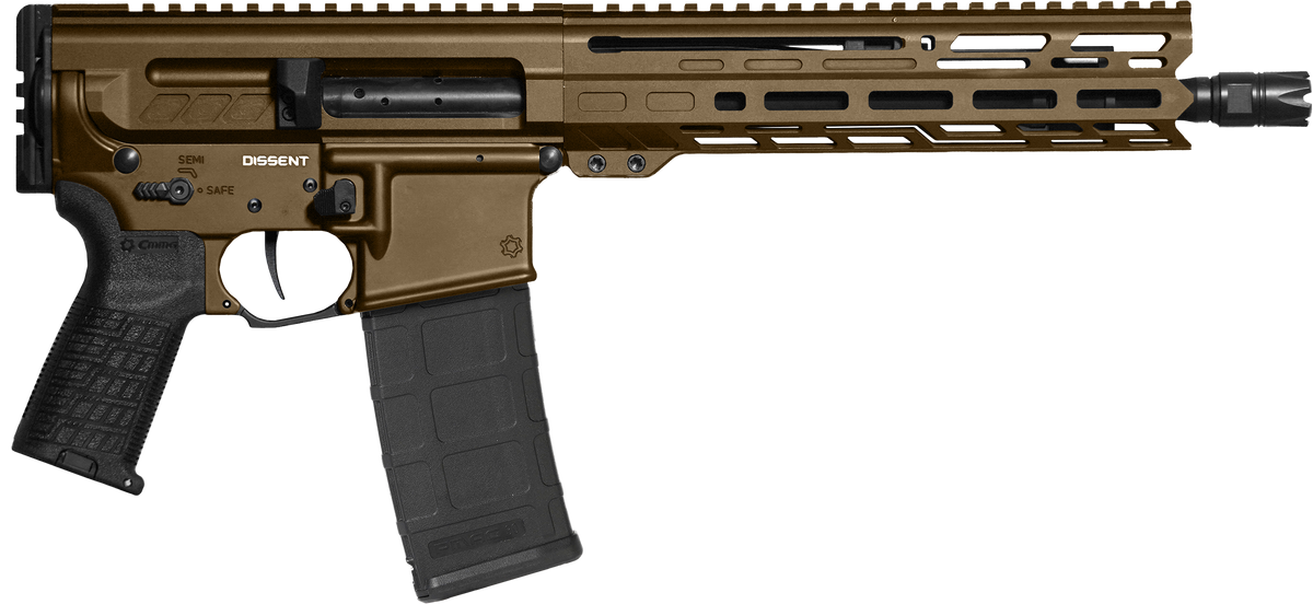 CMMG Dissent Mk4 300 Blackout 10.5" 30+1 Semi-Auto Pistol - Midnight Bronze