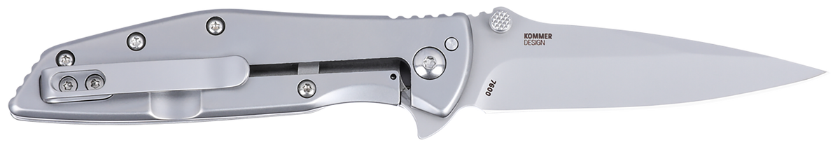 Columbia River CRKT 7600 SLAG 2.95" Folding Drop Point Plain Bead Blasted D2 SS Handle