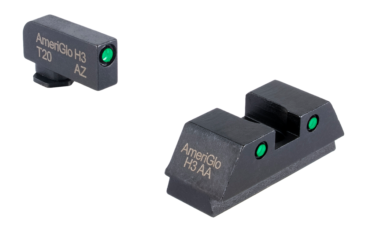 AmeriGlo GL-806 L Tall Optic-Compatible Tritium Sight Set for Glock 42/43/43X/48