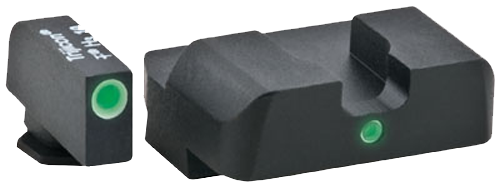 AmeriGlo GL102 i-Dot Night Sight Set for Glock 20/21/29/30/31/32/36 - Green Tritium White Outline Front / Green Tritium Rear