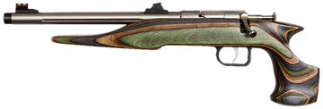 Chipmunk 41105 Hunter Adult 22 Mag 9" Single-Shot Bolt Action Pistol - Threaded Stainless Barrel, Camo Laminate Stock