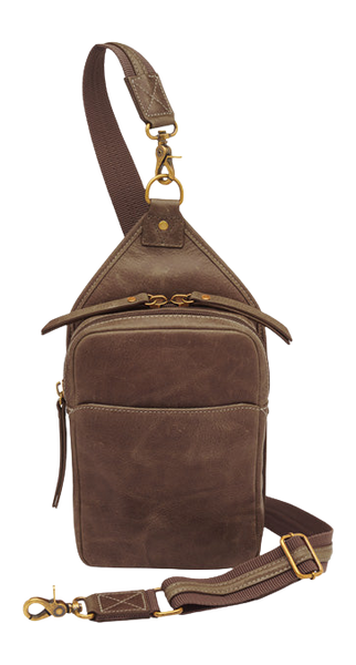 Kingport Industries GTM-CZY/106 Brown Distressed Buffalo Compact Sling Crossbody CCW Bag