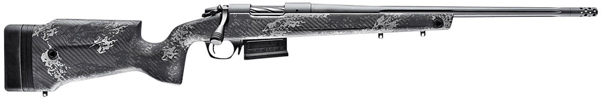 Bergara Rifles B-14 Crest 308 Win 20" 3+1 Bolt-Action Rifle - Sniper Gray Cerakote, Carbon Fiber Stock