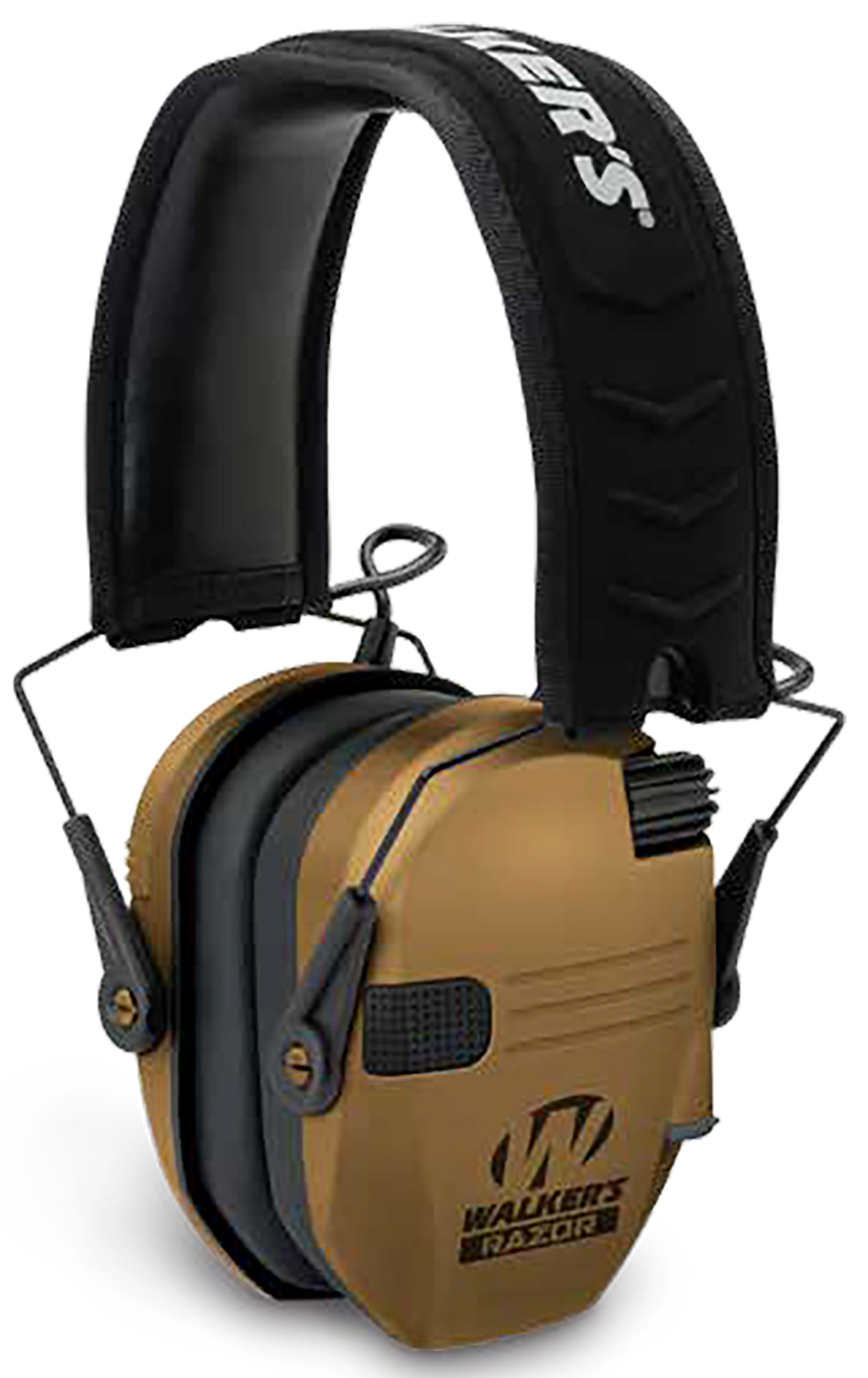 Walkers Game Ear Razor Slim Electronic Muff 23 dB Over the Head Battle Brown/Black Polymer