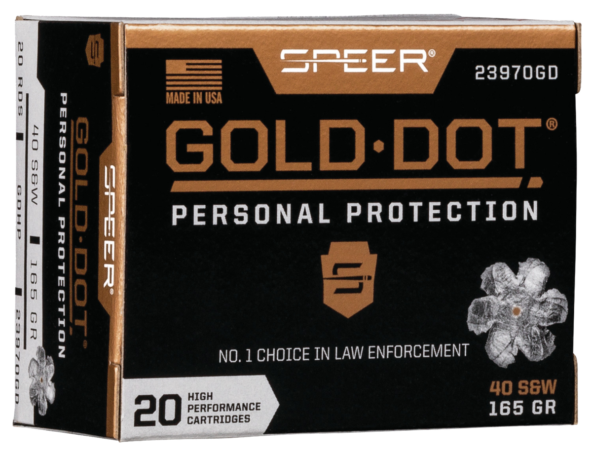 Speer Ammo Gold Dot Personal Protection 40 S&W 165gr Hollow Point - Box or Case