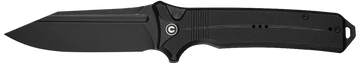 Civivi Knives Neurohaptic 3.74" Folding Clip Point Plain Black Stonewashed Nitro-V - Black Textured G10 Handle