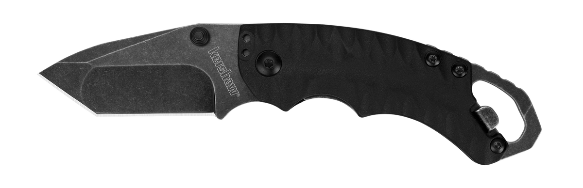 Kershaw Shuffle II 8750TBLKBW 2.60" Folding American Tanto Plain 8Cr14MoV BlackWash Black GFN