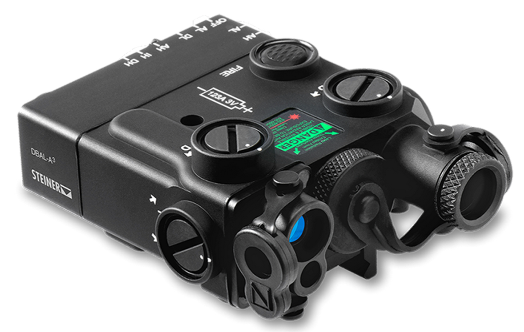 Steiner DBAL-A3 Green/IR Dual Beam Aiming Laser 532nm/850nm Picatinny QR HT Mount