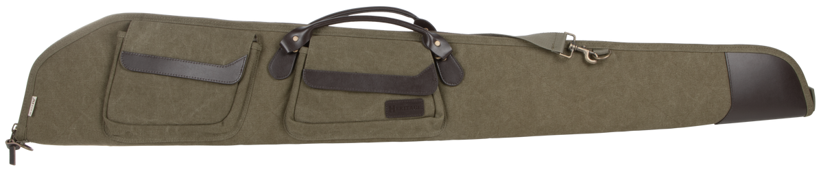 Heritage Cases North Platte 52" Olive Cotton Canvas Shotgun Case w/ Leather Trim