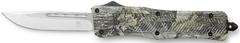 CobraTec Knives CTK-1 American Flag 3" OTF D2 Steel Woodland Camo Aluminum Handle