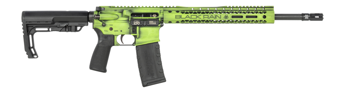 Black Rain Ordnance Fission 300 Blackout 16" 30+1 Semi-Auto AR-15 Rifle - Zombie Green Battleworn