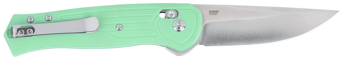 Columbia River SERO 3.02" Folding Plain TiNi S35VN SS Aqua Textured GRN Handle Knife