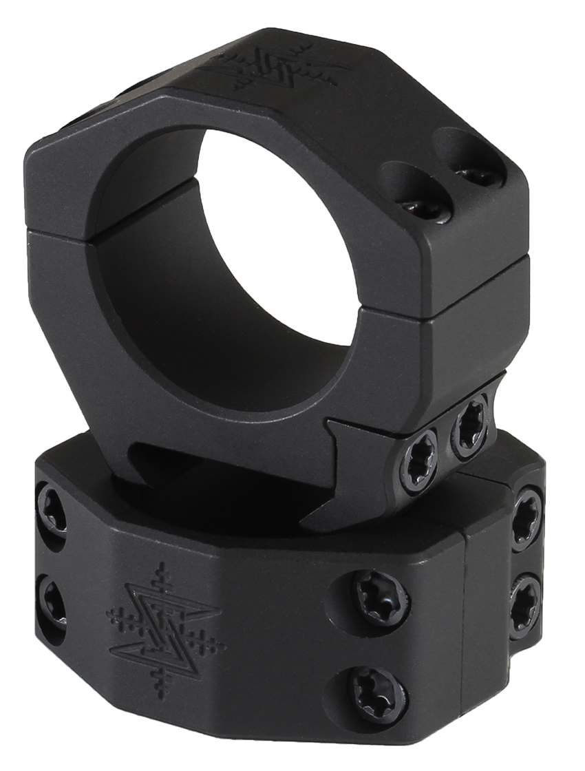 Seekins Precision Scope Rings 30mm AR High Matte Black Picatinny