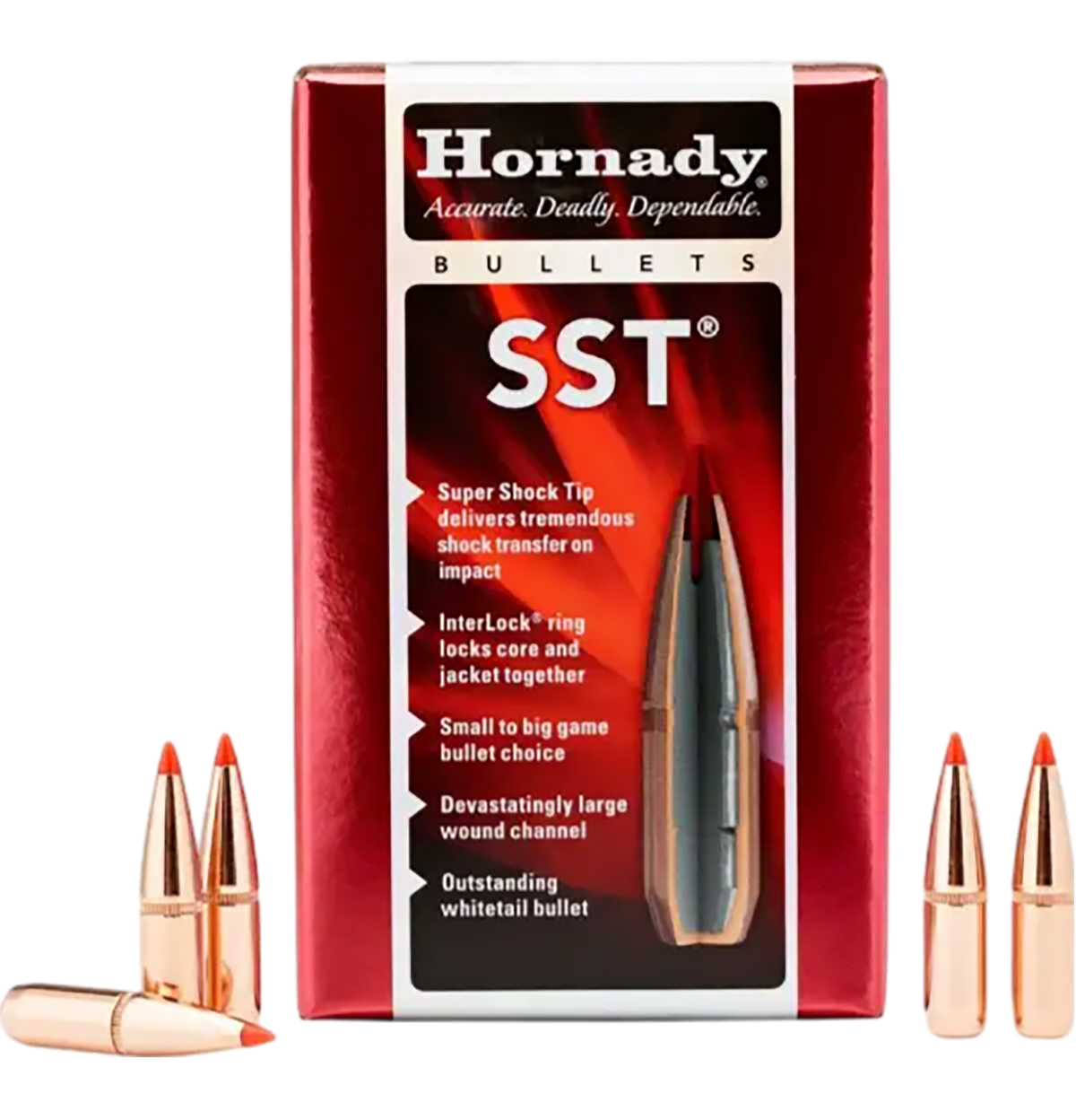 Hornady SST 8mm .323 170gr Super Shock Tip Reloading Bullets - 100/Box