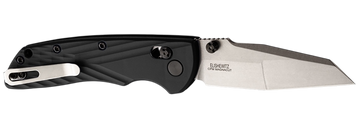 Hogue Deka 3.25" Folding Modified Wharncliffe Plain Edge CPM MagnaCut - Black GRN Handle