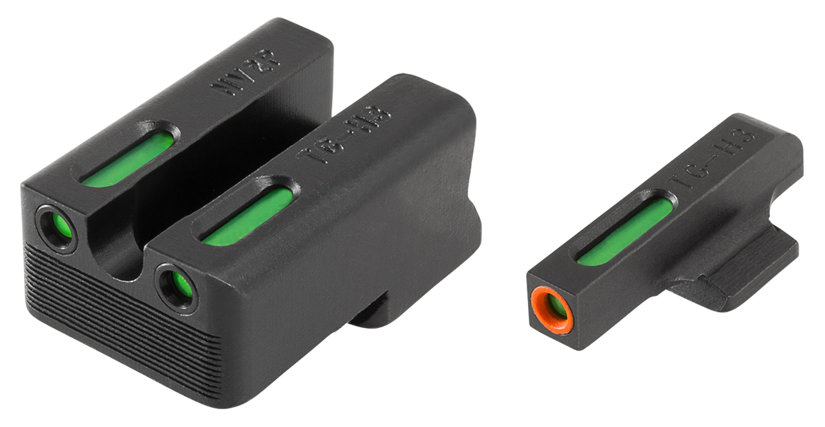 TruGlo TFX Pro 1911 Novak .270/.500 Handgun Night Sight Set - Orange Outline Front, U-Notch Rear
