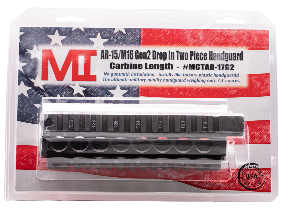 Midwest Industries MCTAR17G2 Gen 2 AR-15 7" Drop-In Quad Rail Handguard - Black