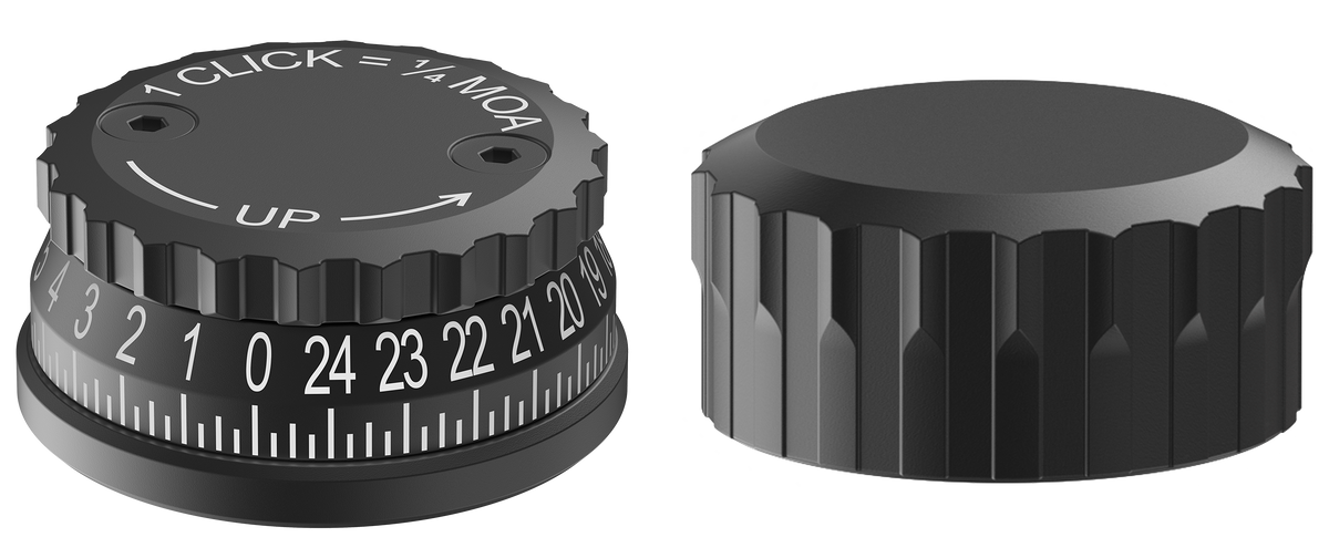 Burris 626401 Synergy Advanced Capped Elevation Knob - Black Matte Aluminum