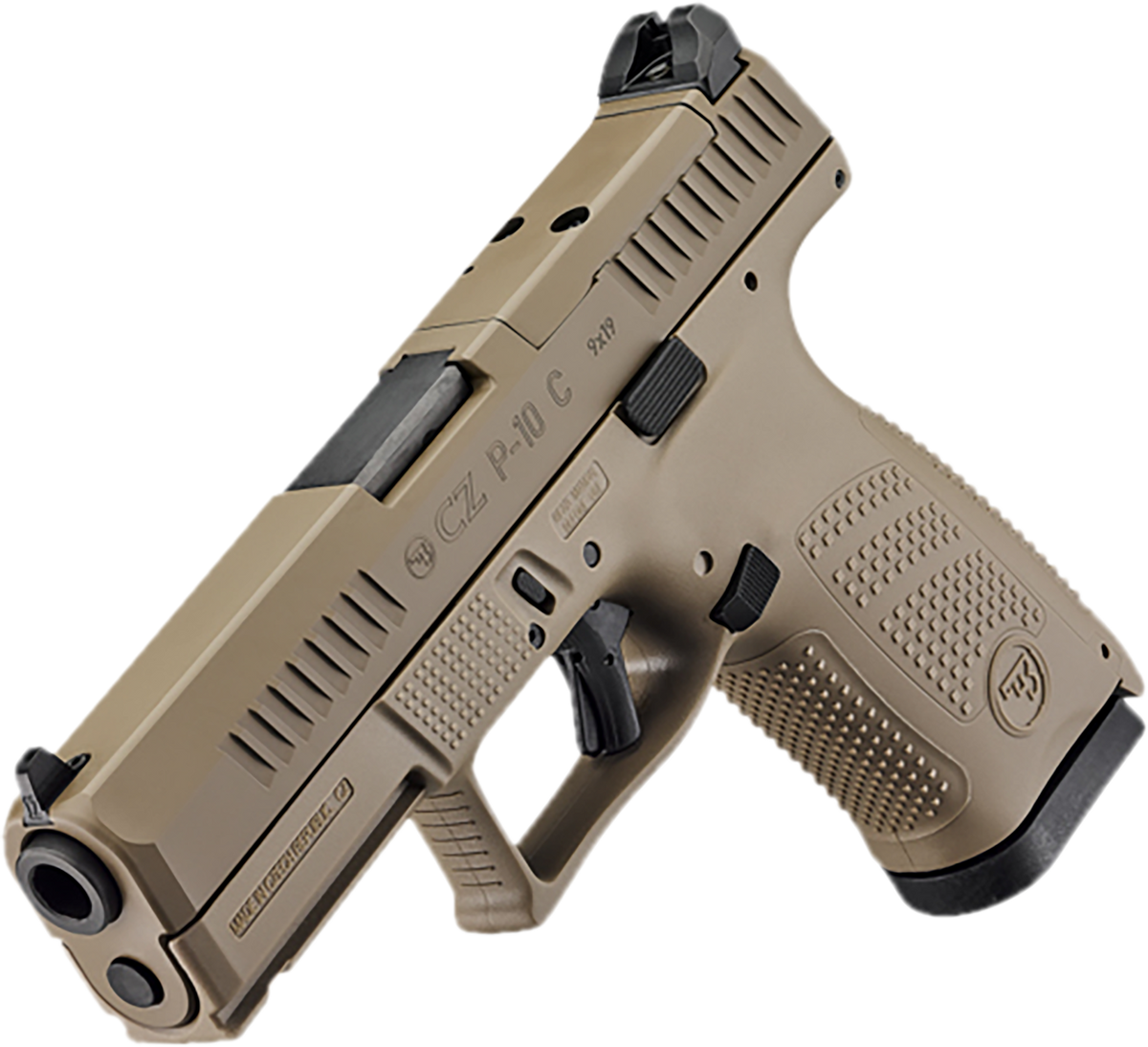CZ P-10 C 9mm Luger 4.02" 15+1 Semi-Auto Pistol - Optic Ready, Flat Dark Earth