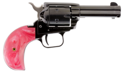 Heritage Mfg Rough Rider 22 LR/22 WMR 3.50" 6-Shot Revolver - Pink Pearl Grip