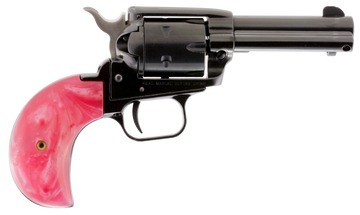 Heritage Mfg Rough Rider 22 LR/22 WMR 3.50" 6-Shot Revolver - Pink Pearl Grip