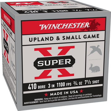 Winchester Ammo Super X Heavy Game Load High Brass 410 Gauge 3" 3/4 oz 7.5 Shot 25 Rd - Box or Case