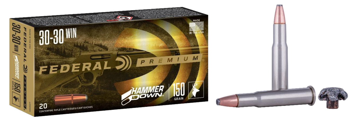 Federal Premium HammerDown 30-30 Win 150gr Bonded Soft Point 20rd - Box or Case