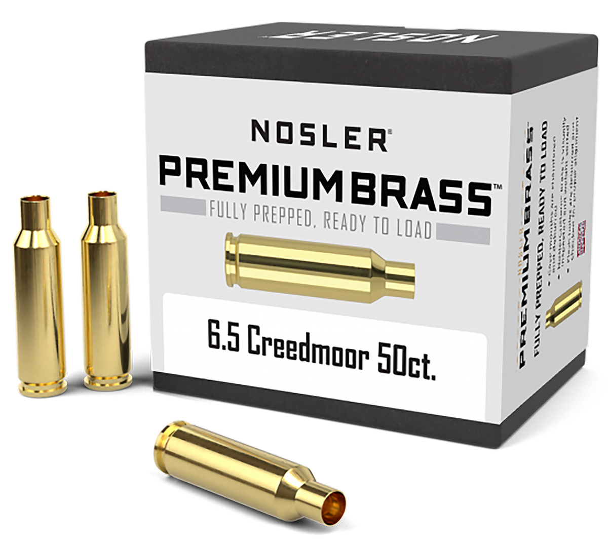 Nosler Premium Brass Unprimed Cases 6.5 Creedmoor 50/Box