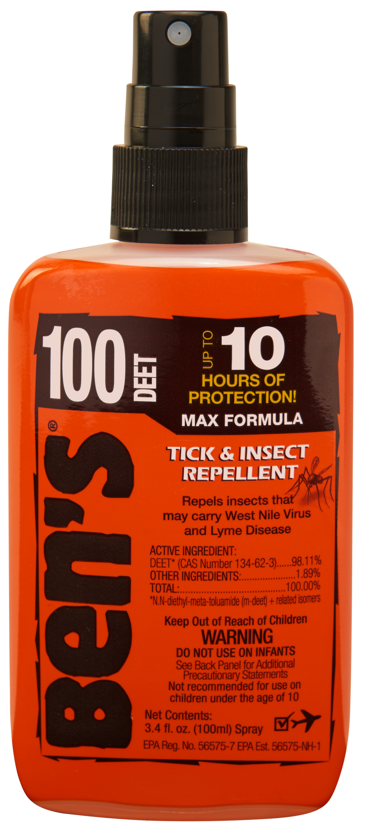 Ben's 100 Tick & Insect Repellent 3.4 oz Odorless Spray