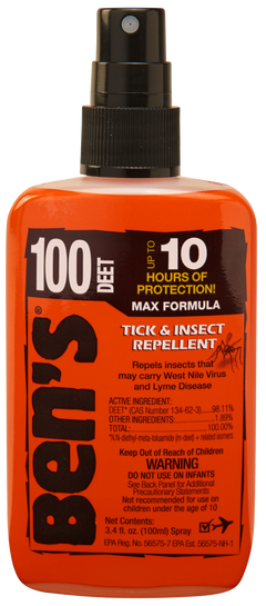 Ben's 100 Tick & Insect Repellent 3.4 oz Odorless Spray
