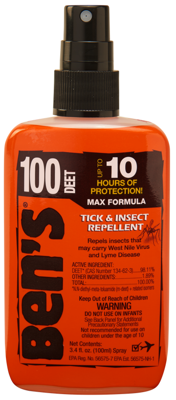 Ben's 100 Tick & Insect Repellent 3.4 oz Odorless Spray