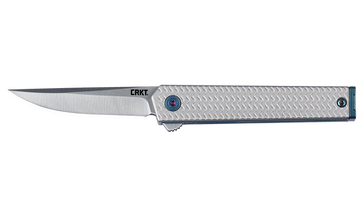 Columbia River CRKT 7081C CEO Microflipper 2.36" Folding Drop Point Plain Satin 12C27 Silver Aluminum