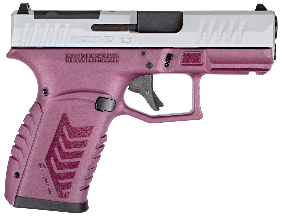 Derya Firearms DY9Z 9mm Luger 3.50" 15+1 Semi-Auto Pistol - Black Cherry/Silver