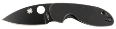 Spyderco Efficient 2.98" Plain Edge Black DLC 8Cr13MoV Black G10 Folding Knife