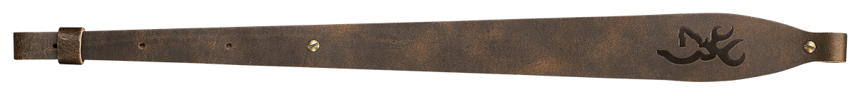 Browning Big Buckmark Distressed Brown Leather Adjustable Rifle Sling 25.5"-35.5"