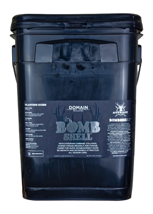 Domain Outdoor Bombshell Food Plot Seed - 1/2 Acre Annual Brassica Mix - 3 lb Jug