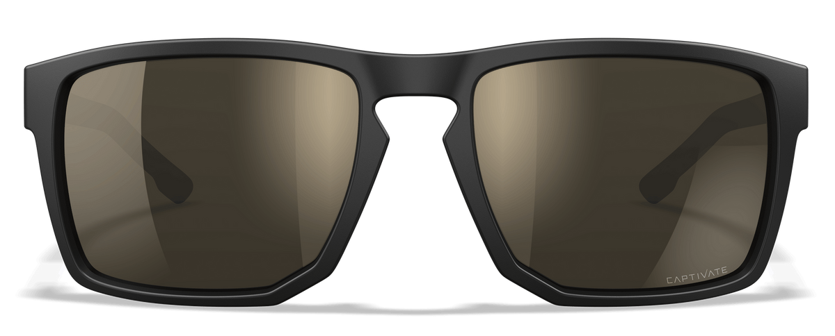 Wiley X WX Apex CAPTIVATE Polarized Tungsten Mirror Lens Matte Black Frame Safety Glasses