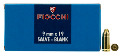 Fiocchi 9MMBLANK Pistol Blank 9mm Luger 50 Per Box/20 Case